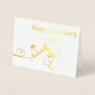 Carte Dorée Bonne fête des mères !
