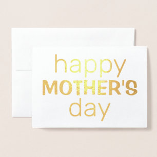 Carte Dorée Bonne fête des mères   Real Gold Foil   Texte pers