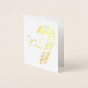 Carte Dorée Bonnes Fêtes Sucre de canne Noël Cookie