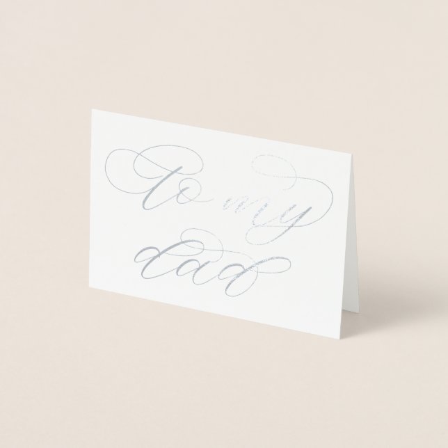 Carte Dorée Calligraphie moderne À mon père mariage (Devant)