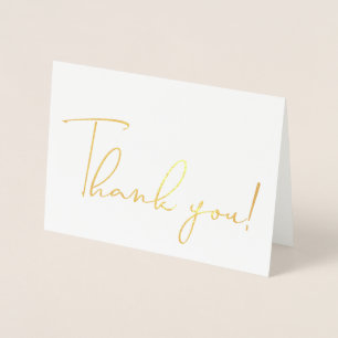 Carte Dorée Calligraphie Script Merci note