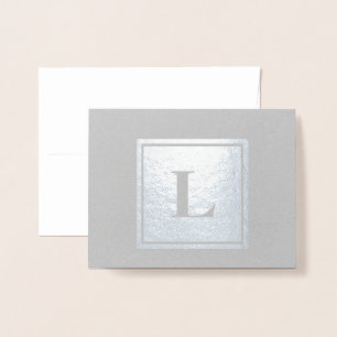 Carte Dorée Carré Monogramme Merci note