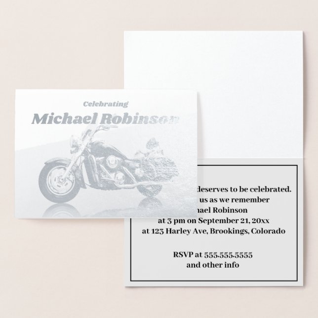 Carte Dorée Célébration de la vie en moto moderne (Affichage)