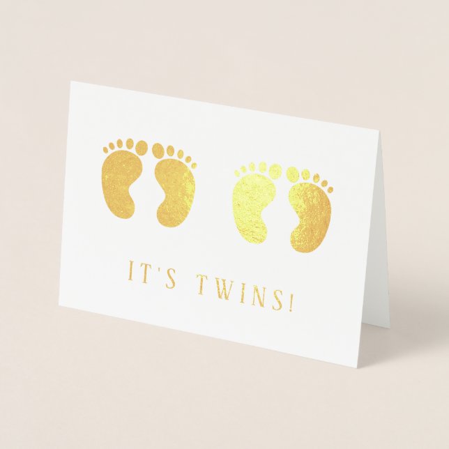 Carte Dorée C'est Twins New baby Gold (Devant)