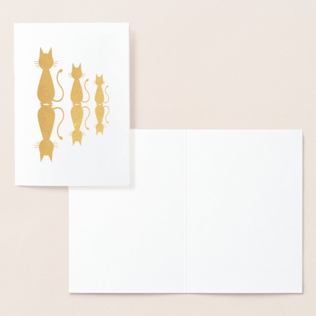 Carte Dorée Chats et ombres (Affichage)