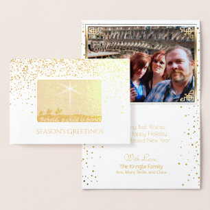 Carte Dorée Christian Christmas Wise Men Elegant Gold Photo