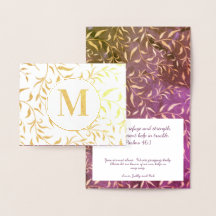 Christian Elegant Or Religieux Floral Monogramme