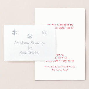 Carte Dorée Christmas Blessings Choir Directeur