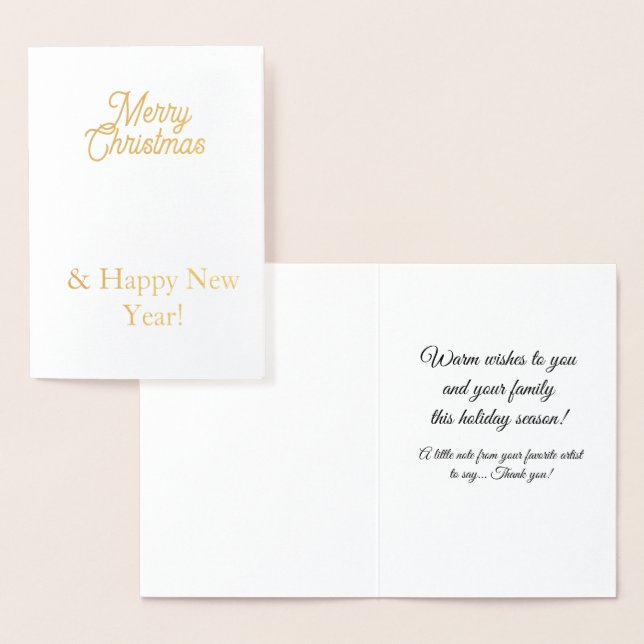 Carte Dorée Christmas Holiday Card (Affichage)