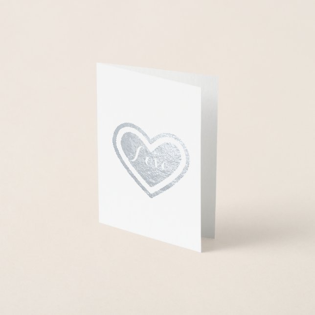 Carte Dorée Coeur d'amour (Devant)