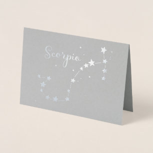 Carte Dorée Constellation Zodiaque à huile d'argent