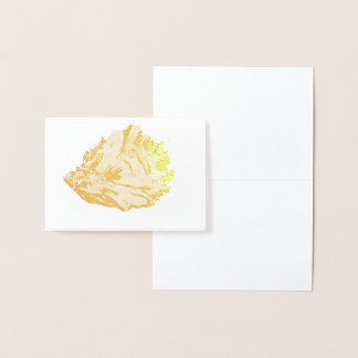 Carte Dorée Coquillage d'huître d'or