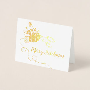 Carte Dorée Coudre de la courtepointe de pin fait à la main pa