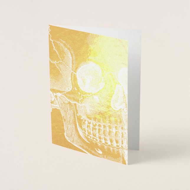 Carte Dorée Crâne d'or (Devant)