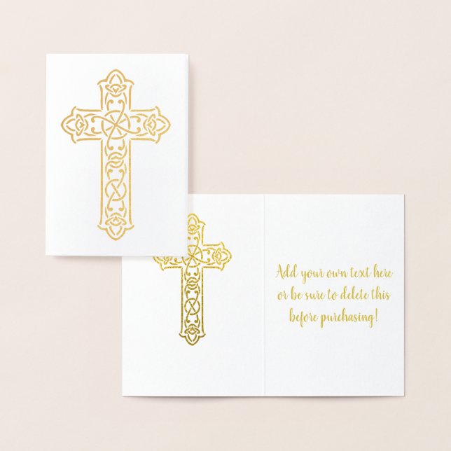 Carte Dorée Croix celtique | Religieux (Affichage)
