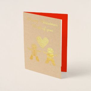 Carte Dorée Cume Noël Gingerbread Couple Custom