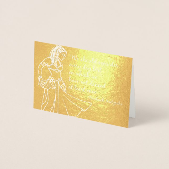 Carte Dorée Danse du ventre Citation chaque jour (Devant)