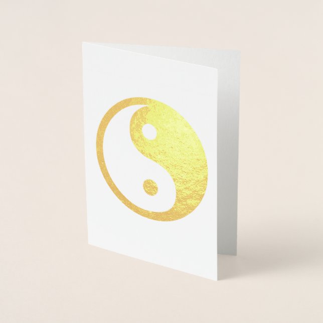 Carte Dorée Design Yin & Yang (Devant)