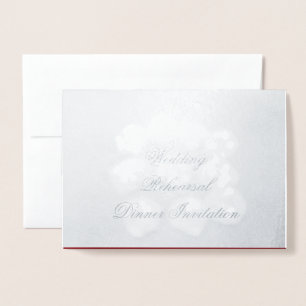 Carte Dorée Dîner de répétition Mariage Fiche d'invitation