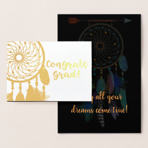 Carte Dorée Dreamcatcher Félicitations Grad ! Graduation