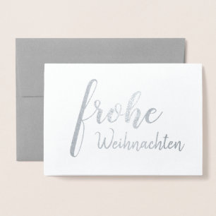 Carte Dorée Elégant allemand Frohe Weihnachten Joyeux Noël