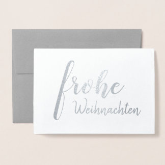 Carte Dorée Elégant allemand Frohe Weihnachten Joyeux Noël