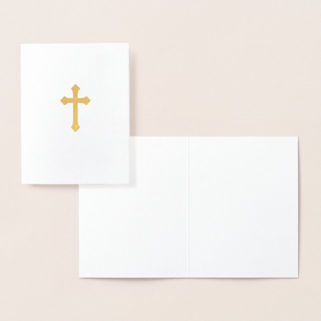 Carte Dorée Elégant catholique Croix chrétienne de l'or religi (Affichage)