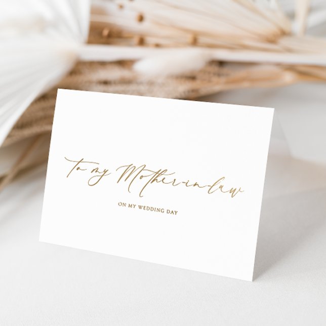 Carte Dorée Ellesmere À Ma Fête De Mariage Mère En Lois (To My Mother-in-law Wedding Day Ellesmere)