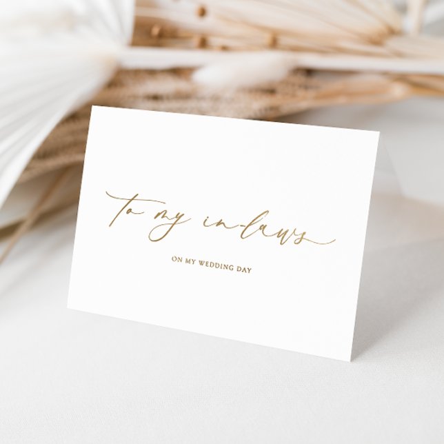 Carte Dorée Ellesmere À Mon Jour De Mariage En Droit (To My In-laws Wedding Day Ellesmere)