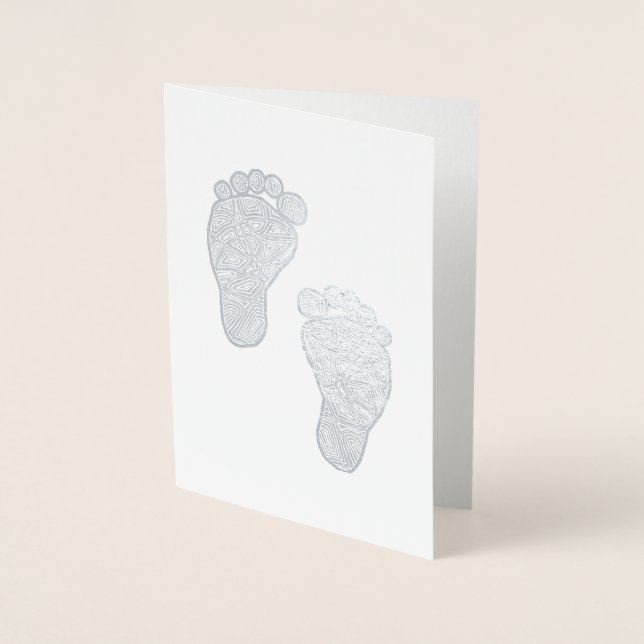 Carte Dorée Empreintes bébé (Devant)