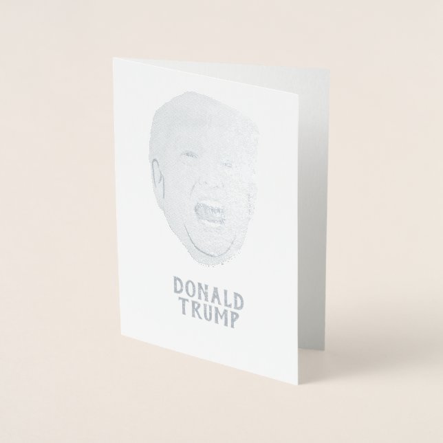 CARTE DORÉE EN COLÈRE DONALD TRUMP PERSONNALISÉ (Devant)