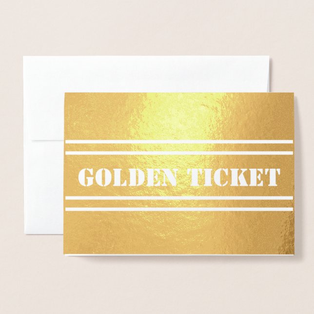 Carte Dorée Et le gagnant est, Ticket d'Or (Devant avec enveloppe)