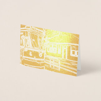 Carte Dorée Étiquette cadeau de la mini-huile horizontale à st