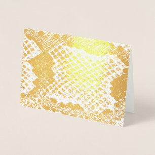 Carte Dorée Exotic gras peau de serpent imprimer texture or mo