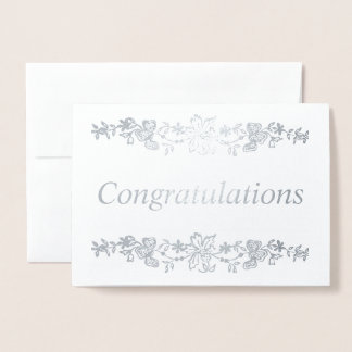 Carte Dorée Félicitations Argent