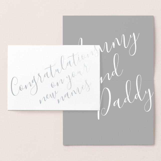 Carte Dorée Félicitations aux nouveaux parents pour leur éléga (Affichage)