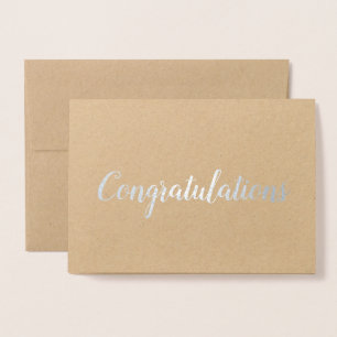Carte Dorée Félicitations Elegant Brush Brosse Script