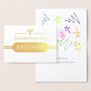 Carte Dorée Félicitations générales à la montée de l'emblème d