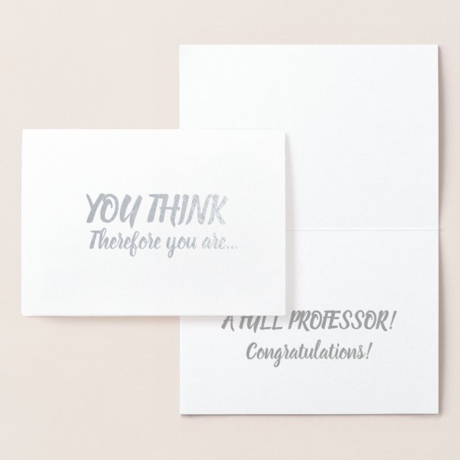 Carte Dorée Félicitations pour la promotion du professeur comp (Affichage)