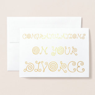 Carte Dorée Félicitations pour votre divorce