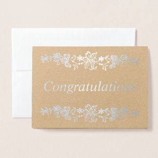 Carte Dorée Félicitations Silver