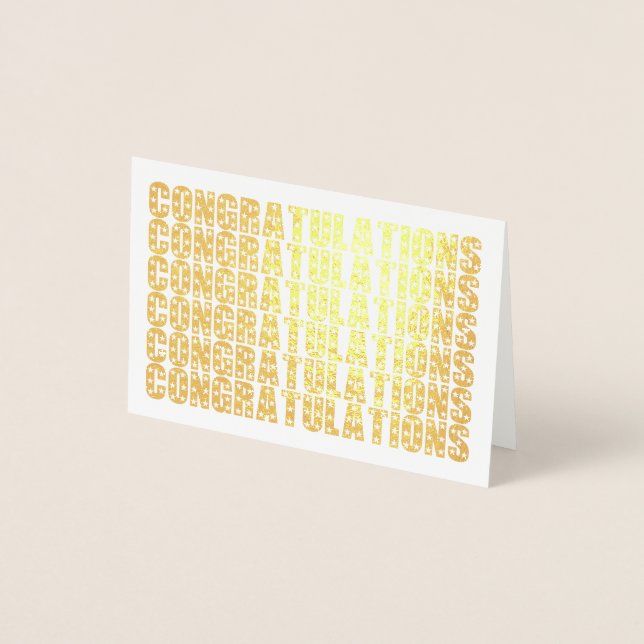 Carte Dorée Félicitations simples et élégantes (Devant)
