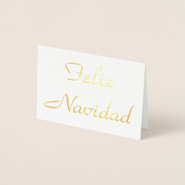 Carte Dorée Feliz Navidad (Devant)