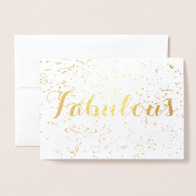 Carte Dorée Festif Fabuleux anniversaire (Devant avec enveloppe)