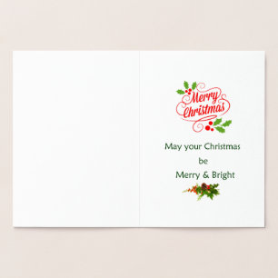 Carte Dorée Fête de Noël