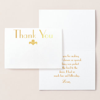 Carte Dorée Fête des mariées Papillons Merci pour l'hébergemen