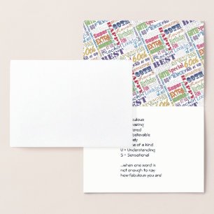 Carte Dorée Fête spéciale 60th Birthday