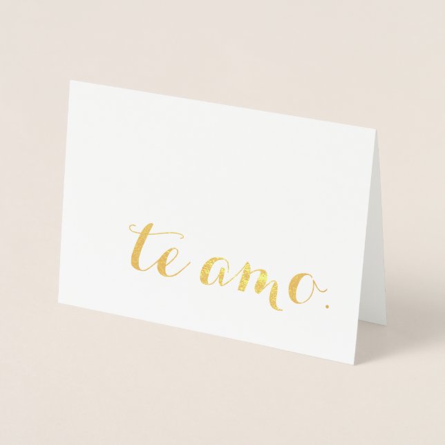 Carte Dorée feuille d'or amo (Devant)