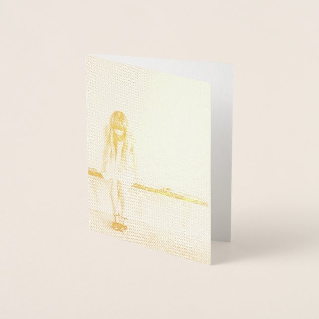 Carte Dorée Fille inquiète (Devant)