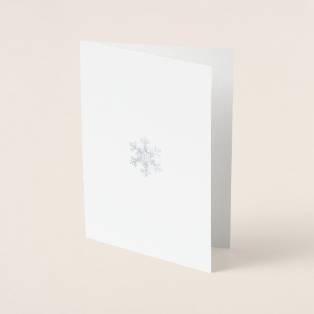 Carte Dorée Flacon de neige, étincelle argentée (Devant)